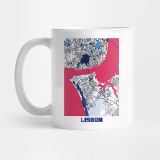 Lisbon - Portugal MilkTea City Map Mug